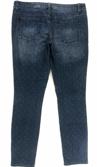 NWT! Plus Size Merona Modern Fit Mid Rise Polka-Dot Skinny Jeans, Size: … - Picture 3 of 16